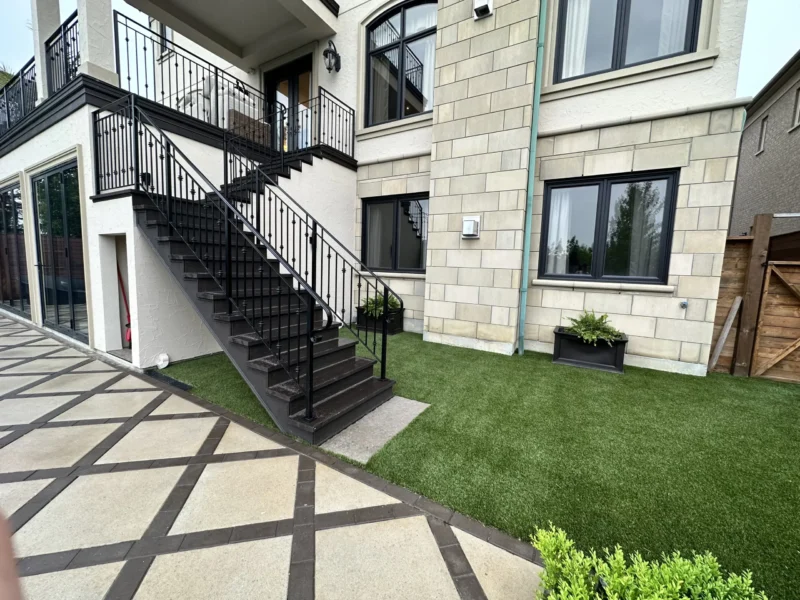 Completed artificial turf installation